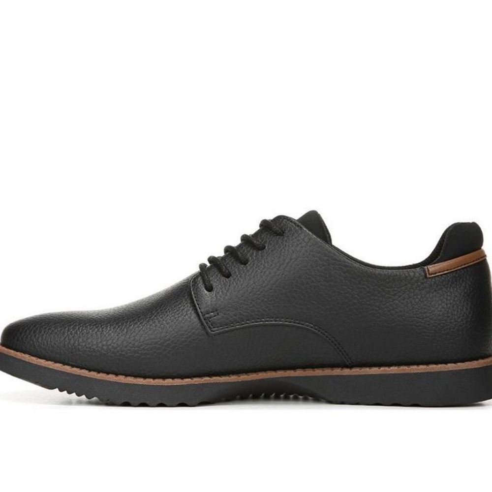 Dr. Scholl's Black Oxford Shoes with Textured Leather and Contrasting Sole - Picture 3 of 8